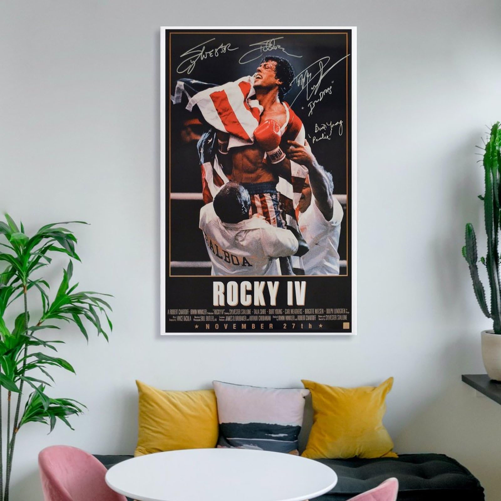 Amazon.co.jp: ロッキーIV映画ウォールアートレトロポスターHD サイン